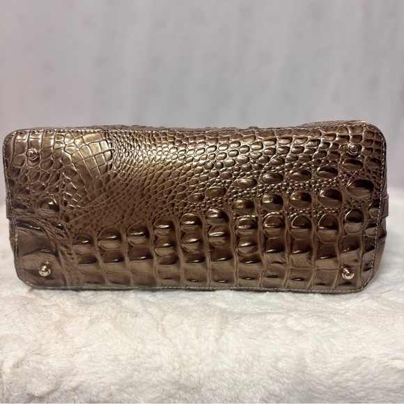 ✨Brahmin Duxbury Dome Satchel Pewter Melbourne Genuine Leather NWT✨ - Picture 5 of 7